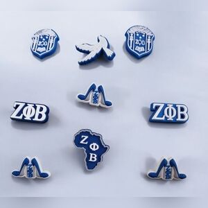 Zeta Phi Beta Sorority Croc Charms